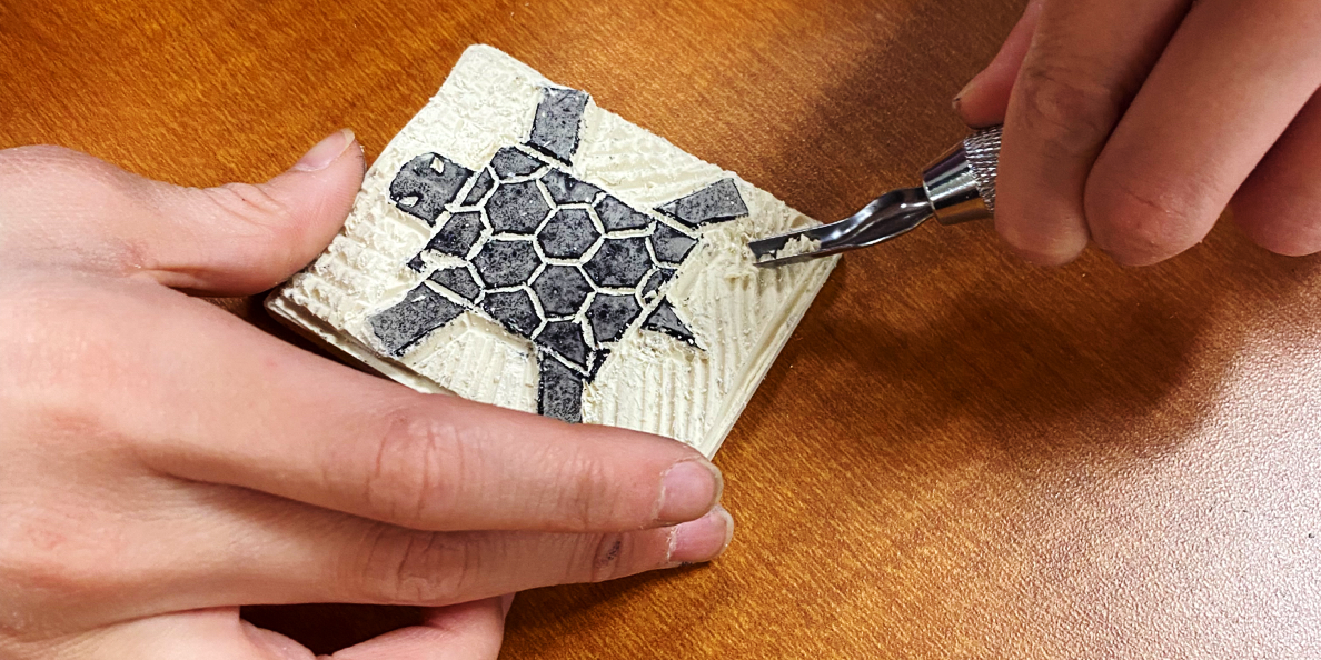 Learning to carve stamps